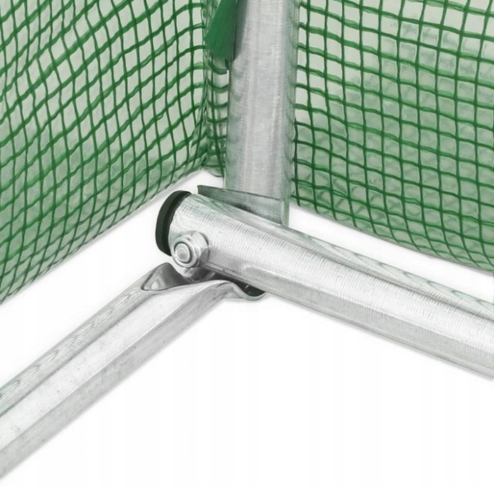 Sera gradina tip tunel 200x200x200 cm, folie PE 140g/m2 UV4, ferestre cu plase tantari, usa fermoar, 4 mp, verde [6]