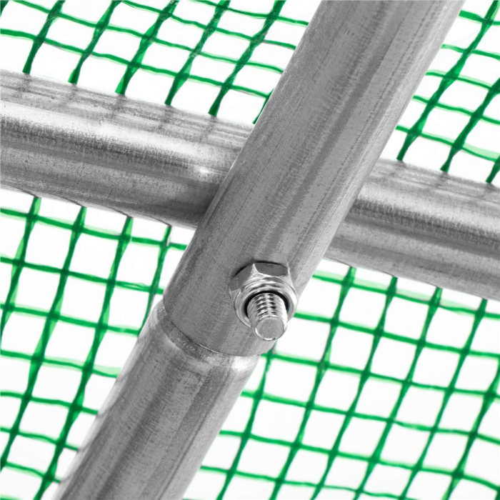 Sera gradina tip tunel 200x450x200 cm, folie PE 140g/m2 UV4, 9 ferestre cu plase tantari, usa cu incuietori, 9 mp, verde [8]