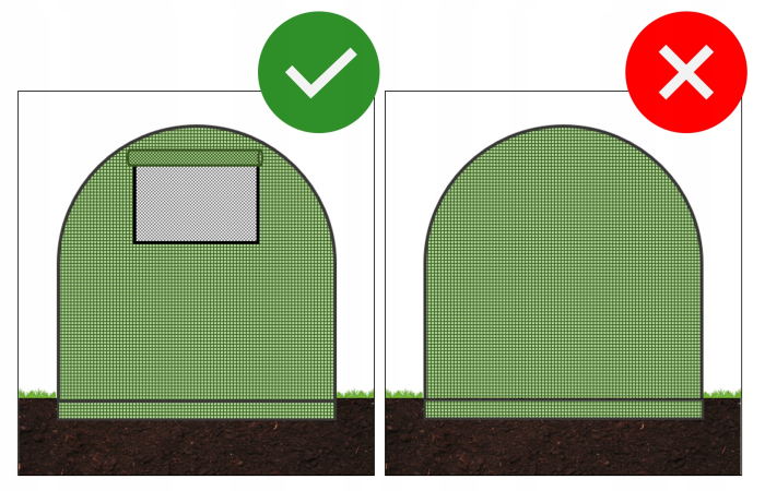 Sera gradina tip tunel 250x400x200 cm, folie PE 140g/m2 UV4, 4 segmente, 8 ferestre rulante, usa blocabila, 10 mp, verde [6]