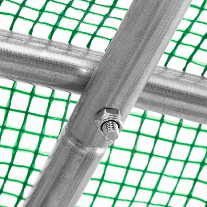 Sera gradina tip tunel 300x600x200 cm, folie PE 140g/m2 UV4, 13 ferestre cu plase tantari, usa lata, 18 mp, verde [4]