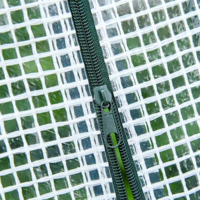  Sera de Gradina tip Tunel din PE pentru Plante si Flori cu Margini Extinse si Usi cu Fermoar 295x100x80 cm, Alb lucios [9]