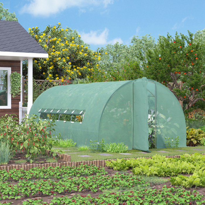  Sera de Gradina Tunel pentru Cultivare Plante in PE, 600x300x200cm, usa unica [2]