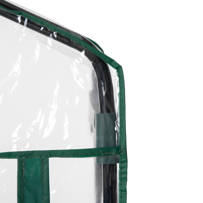  Sera pentru Balcon Compacta cu 4 Rafturi pentru Plante, Sera pentru Gradina cu Acoperis din PVC Transparent, 70x50x160cm [9]