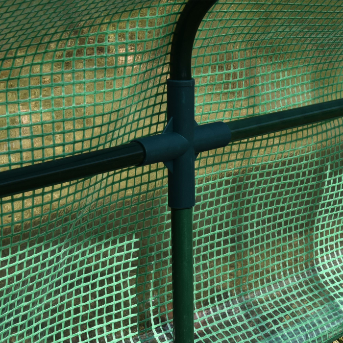  Sera pentru Gradina Impermeabila si Rezistenta la UV cu 3 Ferestre Rulante, 400x100x80 cm, Verde [9]