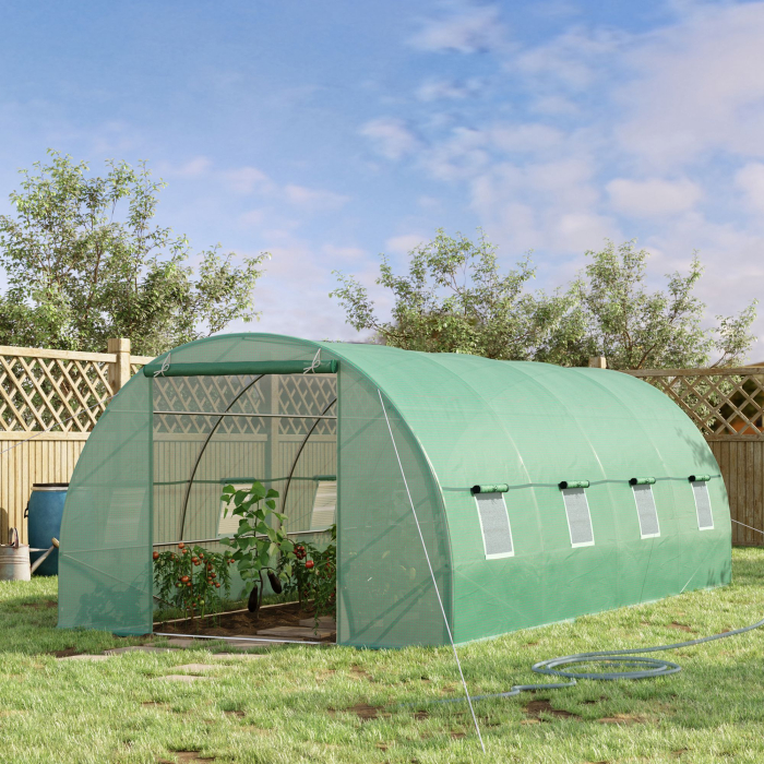  Sera Tip Tunel pentru Plante, Verde, 6x3x2 m [2]