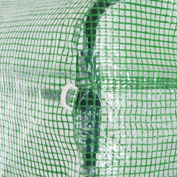  Sera tunel de gradina cu protectie din PE, Usa cu incuietoare si 4 ferestre, verde [9]