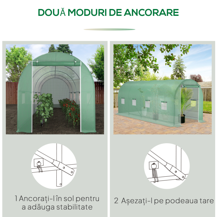  Sera Tunel Verde 500×200×205 cm - Cadr, Otel & 8 Ferestre [6]