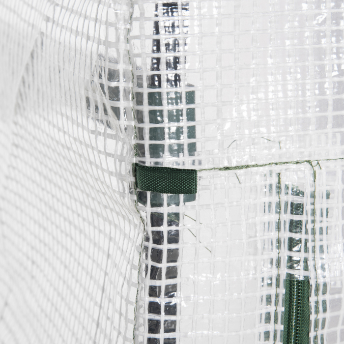   Sera verticala cu etajera cu 4 rafturi, sera pentru balcon si terasa din otel si PE alb, 70x50x160cm [8]