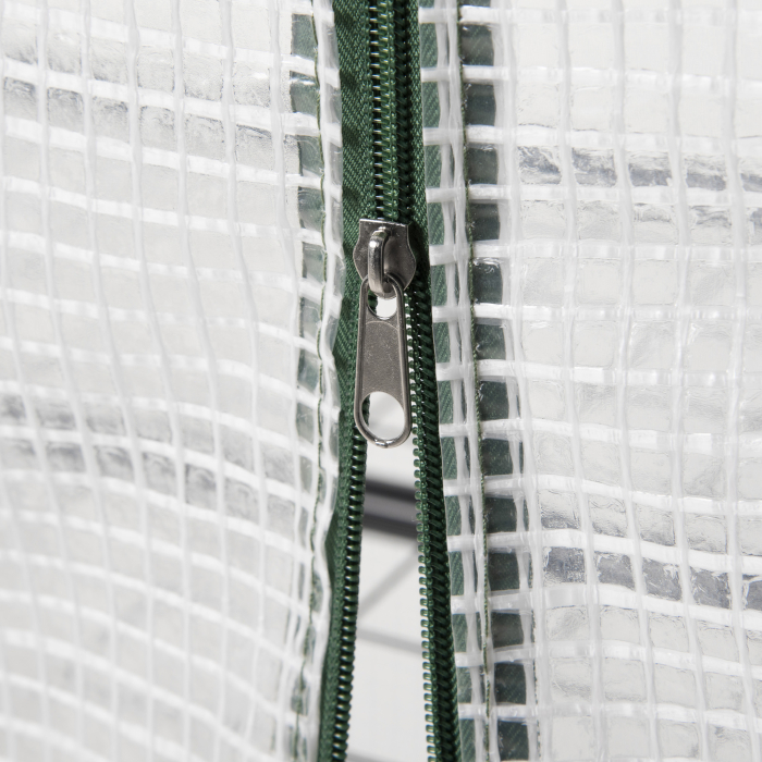   Sera verticala cu etajera cu 4 rafturi, sera pentru balcon si terasa din otel si PE alb, 70x50x160cm [9]