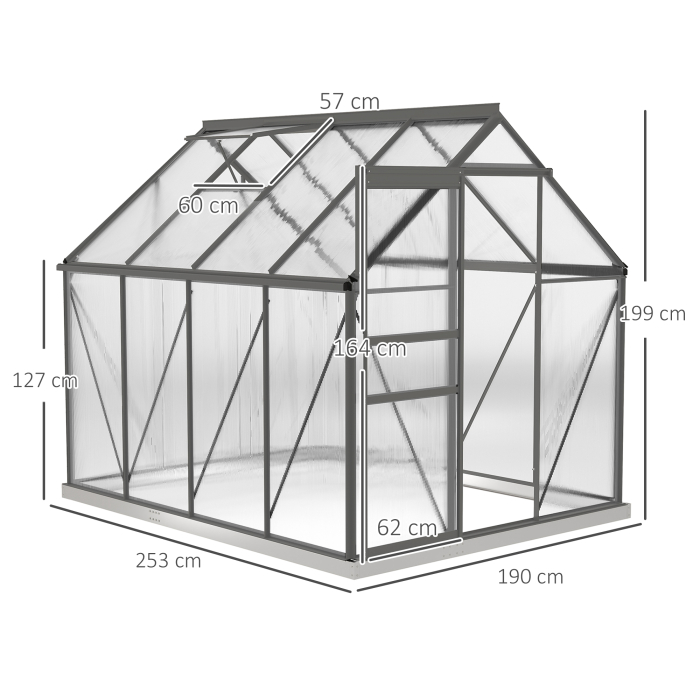  Sera Walk-In Aluminiu & Policarbonat - Ventilatie si Jgheab [3]