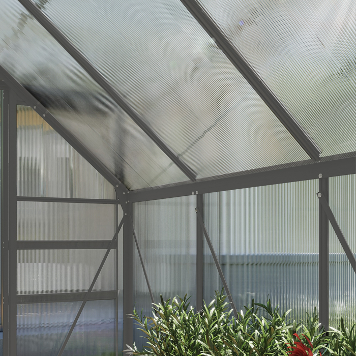  Sera Walk-In Aluminiu & Policarbonat - Ventilatie si Jgheab [9]