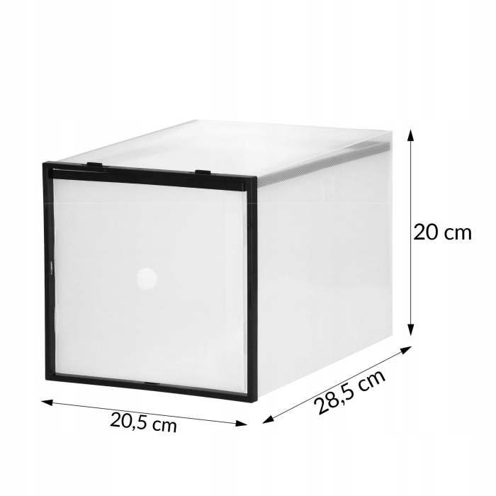 Set 10 cutii organizare pentru pantofi, 28x20x20, transparent [3]