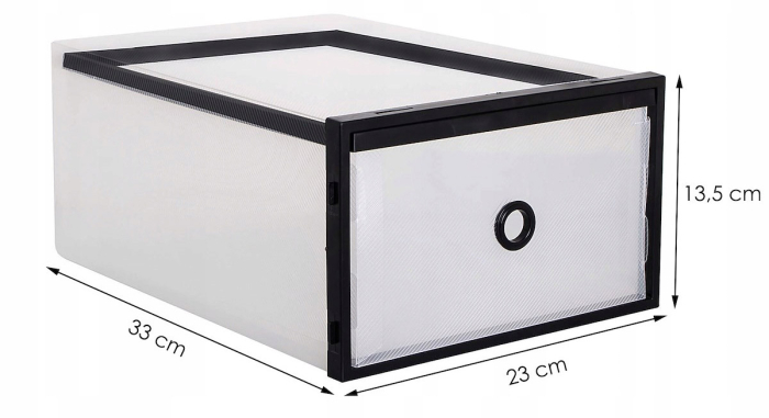 Set 10 cutii organizare pentru pantofi, 33x23x13, transparent [8]