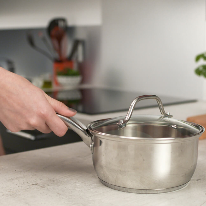 Set 10 piese Tefal Intuition B864SA74, cratita cu maner de 16 cm, cratite si oale cu manere 18/20/22/24 cm, otel inoxidabil, inductie, 5 capac [9]