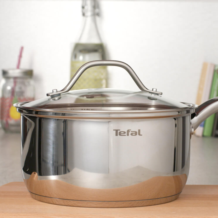 Set 10 piese Tefal Intuition B864SA74, cratita cu maner de 16 cm, cratite si oale cu manere 18/20/22/24 cm, otel inoxidabil, inductie, 5 capac [13]