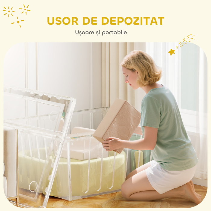  Set 15 Blocuri de Constructii Moi Modulabile pentru Copii cu 200 de Mingi pentru Uz Intern, Multicolor [8]