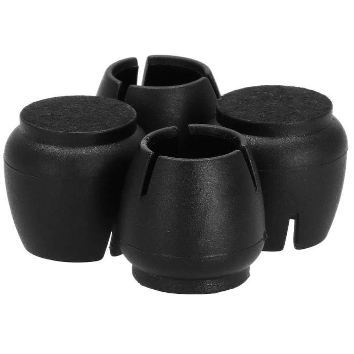 Set 16 protectii pentru picioare de mobilier cu baza din fetru, Ø14-16 mm, negru [30]