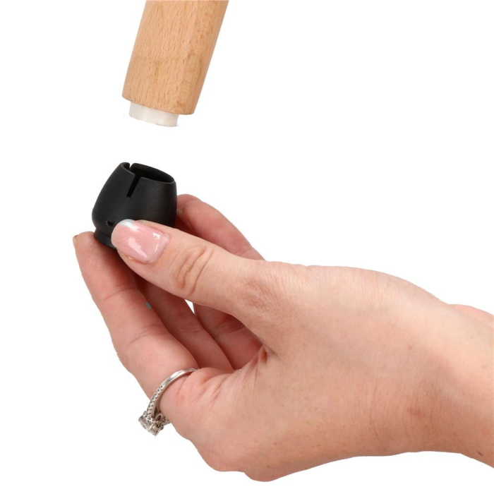 Set 16 protectii pentru picioare de mobilier cu baza din fetru, Ø14-16 mm, negru [27]