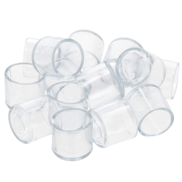 Set 16 protectii pentru picioare de mobilier, silicon PVC, Ø18 mm, transparent [14]