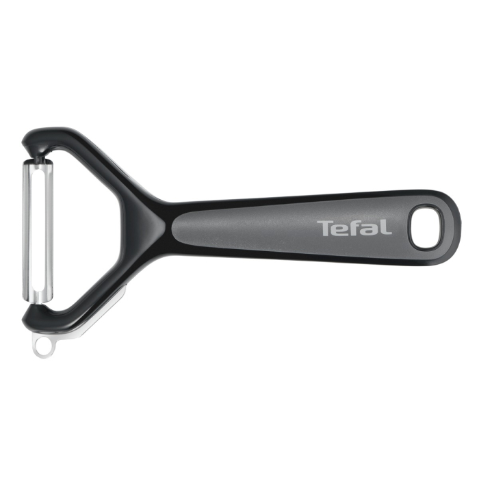 Set 2 accesorii Tefal Essential K2212S55, accesoriu pentru decojit legume si fructe, cutit, maner ergonomic, lama 9 cm, negru [4]