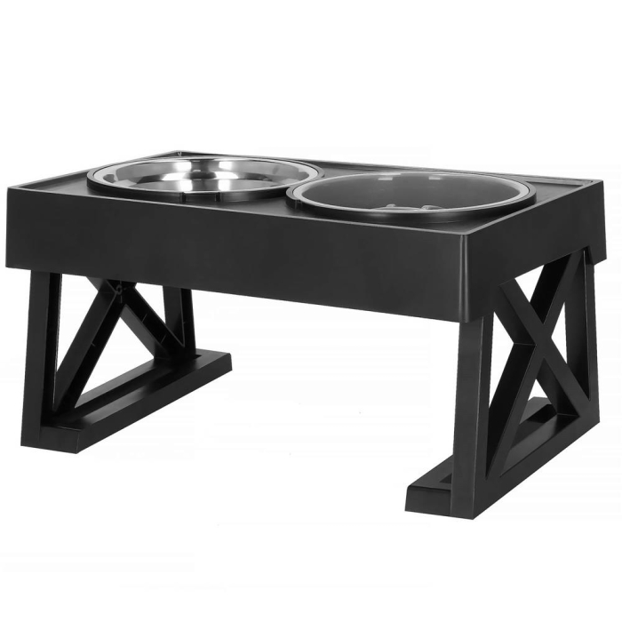 Set 2 boluri stand reglabil inaltime unghi caini inox, 2x21 cm, ergonomic, argintiu [5]