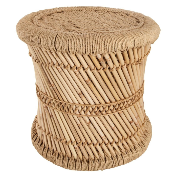 Set 2 masute cafea Atmosphera Corde din bambus, 30 cm si 37cm, bej [3]