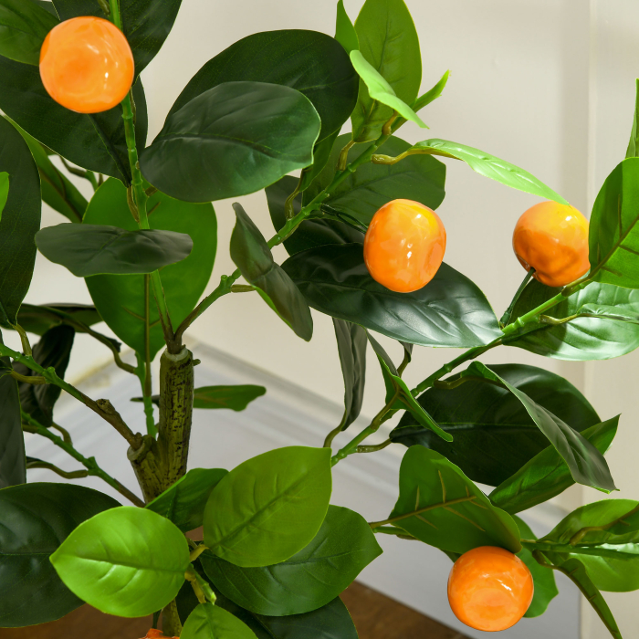  Set 2 Plante Artificiale de Lamaie si Portocal de 120cm pentru Interior cu Ghiveci [9]