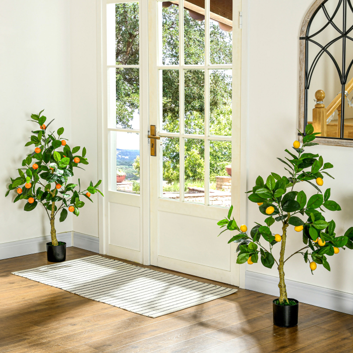  Set 2 Plante Artificiale de Lamaie si Portocal de 120cm pentru Interior cu Ghiveci [2]