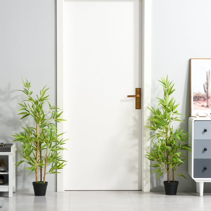  Set 2 Plante Bambus Artificiale - 120 cm cu Ghiveci [2]