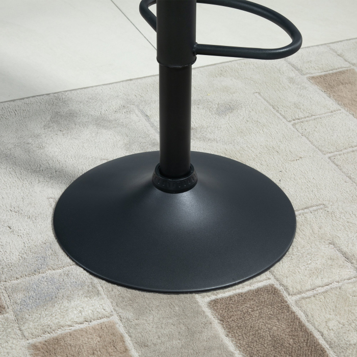  Set 2 Scaune Bar - Catifea Verde, Rotative & Reglabile [9]