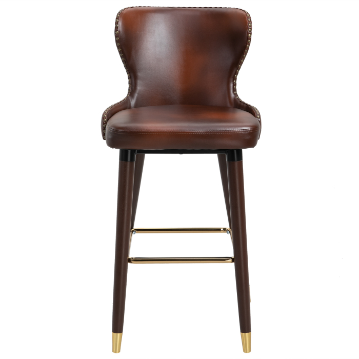  Set 2 scaune bar, stil industrial,  52x53x101cm, maro [8]