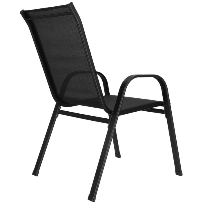 Set 2 scaune gradina, cadru metalic, textilene, maxim 120 kg, 92x53x72 cm, negru [3]