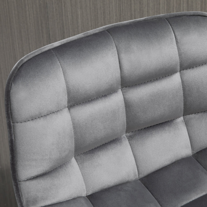  Set 2 Scaune inalte in Stil Nordic cu Spatar si Suport pentru Picioare, 45x47x88 cm, Gri [8]