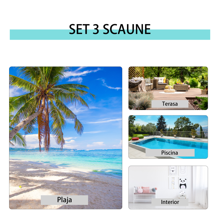  Set 2 Sezlonguri de Gradina si 1 Masuta cu Raft din Sticla Negru [6]