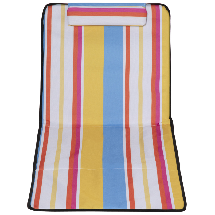  Set 2 sezlonguri de Plaja Rabatabile cu Spatar Reglabil si Tetiera, 53x124x35-45 cm, Multicolor [8]