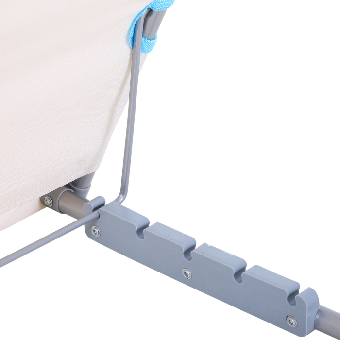  Set 2 sezlonguri de Soare Pliabile cu Spatar Reglabil si Geanta, 48x134x36-45 cm, Bej [9]