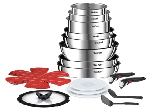 Set 20 piese Tefal Ingenio Emotion L897SJ04, oala 16 / 18 / 20 cm, cratita 24 cm, tigaie 22 / 26 / 28 cm, wok 26 cm, 2 manere detasabile, 2 spatule,  [2]