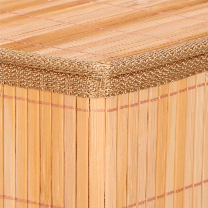 Set 3 cutii organizatoare din bambus, cu capac, diverse dimensiuni, maro [13]