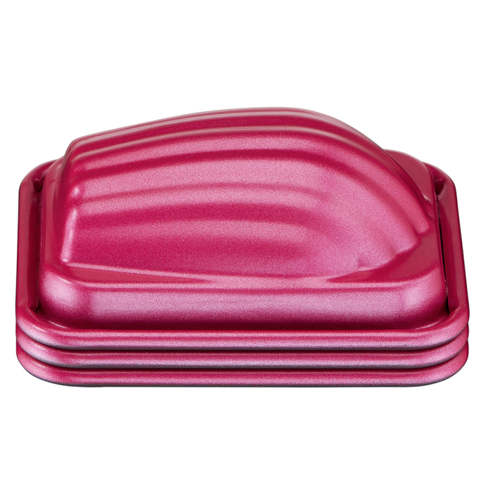 Set 3 forme CreaBake madlene J3079904, invelis antiaderent, aluminiu, 8.3 x 6.5 cm, roz [5]