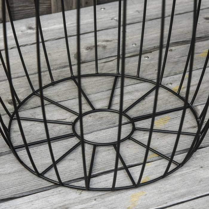  Set 3 Masute Gradina Stivuibile 38/31 cm - Negru [9]