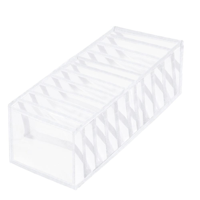 Set 3 organizatoare sertar pliabile pentru sosete/lenjerie, alb [5]