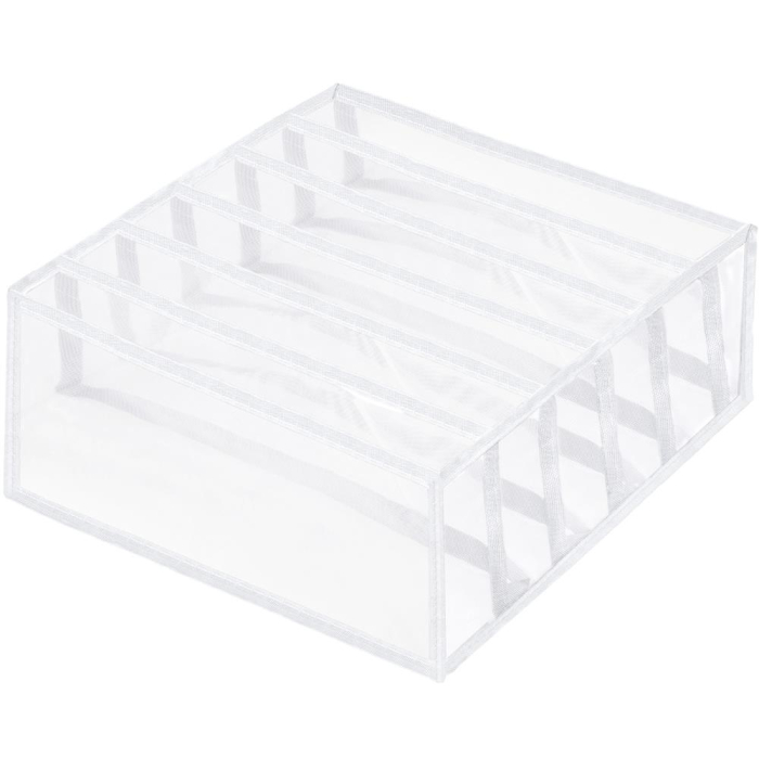 Set 3 organizatoare sertar pliabile pentru sosete/lenjerie, alb [4]