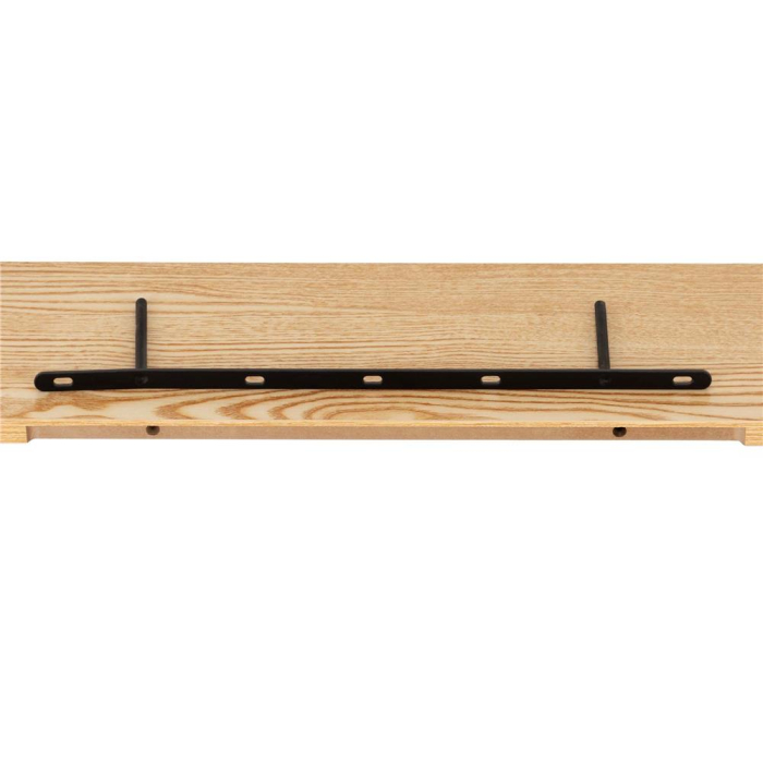 Set 3 rafturi plutitoare perete mdf suport metalic 30 45 60 cm, 15 cm adancime, design modern, maro [13]