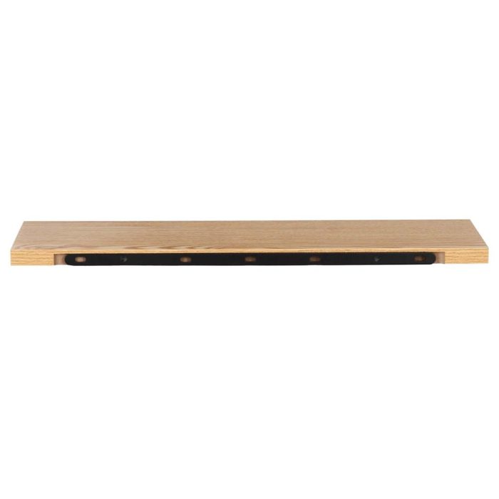 Set 3 rafturi plutitoare perete mdf suport metalic 30 45 60 cm, 15 cm adancime, design modern, maro [8]