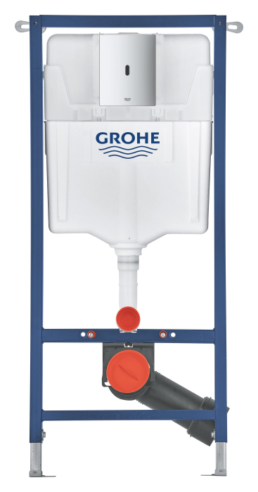 Set 3in1 cadru WC Grohe 39883000, 1130 mm, 500 mm, 90, 110 mm, 2 moduri spalare, incastrat, uscata, crom [3]
