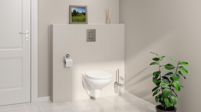 Set 3in1 cadru WC Grohe 39930000, 1130 mm, 500 mm, 90, 110 mm, 2 moduri spalare, incastrat, clapeta crom [8]