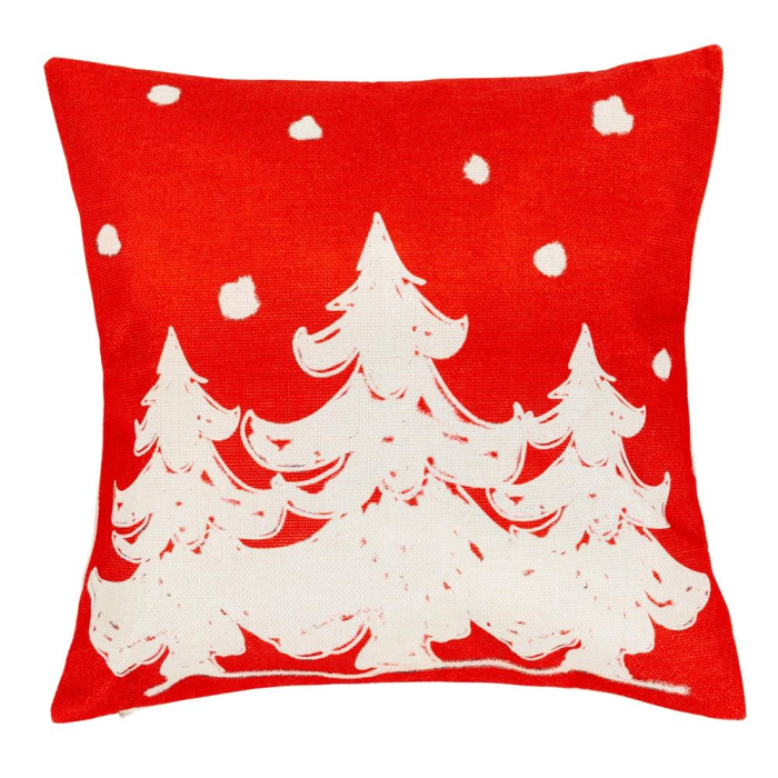 Set 4 fete de perna decorative, 40x40 cm, motive de Craciun, rosu alb [16]