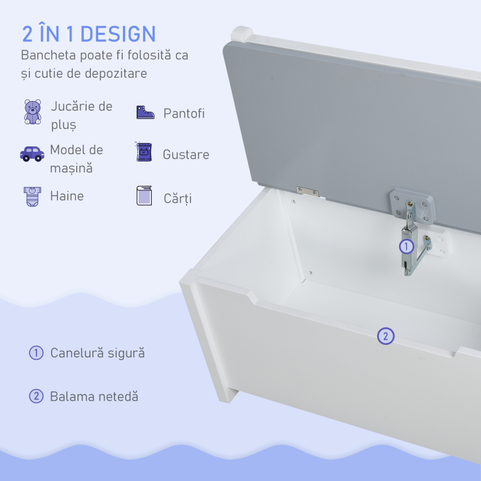  Set 4 Piese cu Masuta pentru Copii, 2 Scaune si Banca [7]