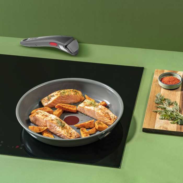 Set 4 piese Tefal Ingenio Renew L2609402, oale 16 / 18 / 20 cm, maner detasabil, inductie, invelis antiaderent ceramic, 100% aluminiu reciclat, g [13]