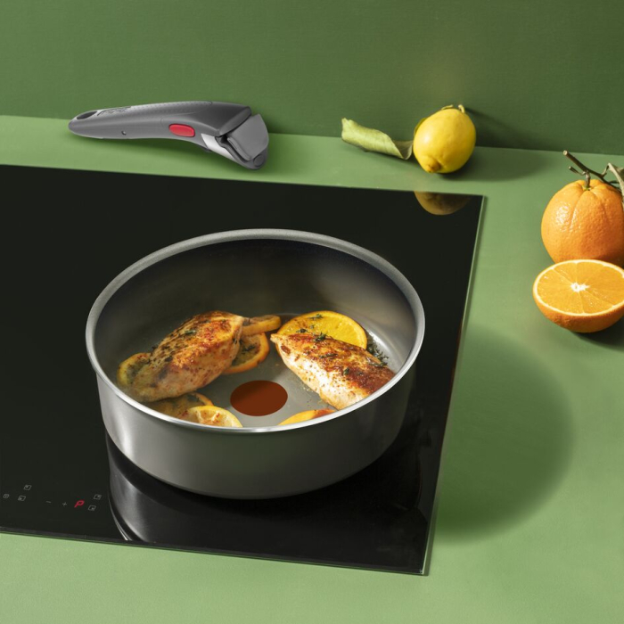 Set 4 piese Tefal Ingenio Renew L2609402, oale 16 / 18 / 20 cm, maner detasabil, inductie, invelis antiaderent ceramic, 100% aluminiu reciclat, g [5]